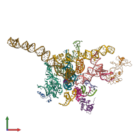 PDB entry 3j0p coloured by chain, front view.