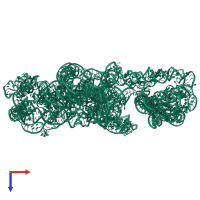 PDB entry 3j29 coloured by chain, top view.