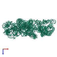 PDB entry 3j2a coloured by chain, top view.