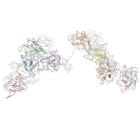 The deposited structure of PDB entry 3j32 contains 16 copies of Pfam domain PF00264 (Common central domain of tyrosinase) in Tyrosinase copper-binding domain-containing protein. Showing 8 copies in chain A.