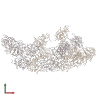 PDB entry 3j32 coloured by chain, front view.