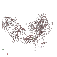 PDB entry 3j3o coloured by chain, front view.