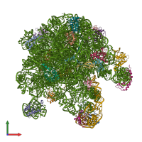 PDB entry 3j3v coloured by chain, front view.