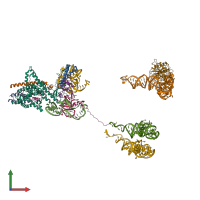 PDB entry 3j46 coloured by chain, front view.