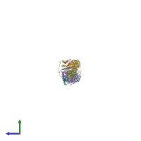 PDB entry 3j4r coloured by chain, side view.