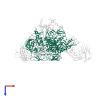 Envelope glycoprotein gp160 in PDB entry 3j5m, assembly 1, top view.