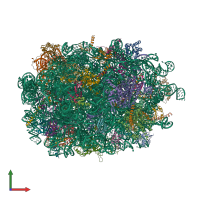 PDB entry 3j7q coloured by chain, front view.