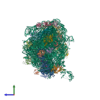 PDB 3j7z coloured by chain and viewed from the side.
