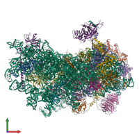 PDB entry 3j81 coloured by chain, front view.