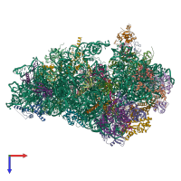 PDB entry 3j81 coloured by chain, top view.