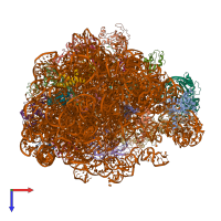 PDB entry 3j8g coloured by chain, top view.