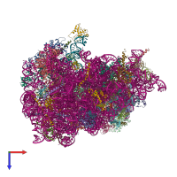 PDB entry 3j92 coloured by chain, top view.