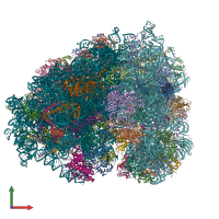 PDB entry 3jag coloured by chain, front view.