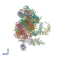 PDB entry 3jb9 coloured by chain, side view.