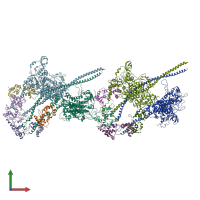 PDB entry 3jbh coloured by chain, front view.