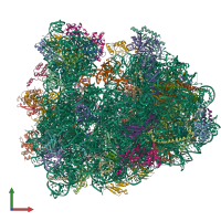 PDB entry 3jbo coloured by chain, front view.