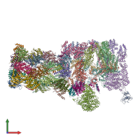 PDB entry 3jco coloured by chain, front view.