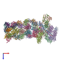 PDB entry 3jco coloured by chain, top view.