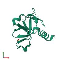 PDB entry 3jsc coloured by chain, front view.