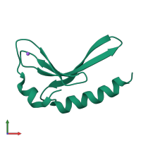 PDB entry 3jtz coloured by chain, front view.