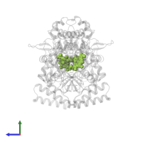 PROTOPORPHYRIN IX CONTAINING FE in PDB entry 3jx2, assembly 1, side view.