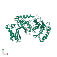 PDB entry 3k0b coloured by chain, front view.