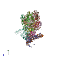PDB entry 3k1q coloured by chain, side view.
