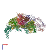 PDB entry 3k1q coloured by chain, top view.