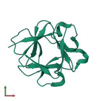 Monomeric assembly 6 of PDB entry 3k1x coloured by chemically distinct molecules, front view.