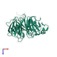 Polycomb protein EED in PDB entry 3k27, assembly 1, top view.