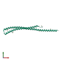 PDB entry 3k29 coloured by chain, front view.