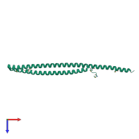PDB entry 3k29 coloured by chain, top view.