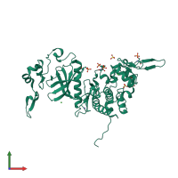 Monomeric assembly 1 of PDB entry 3k2l coloured by chemically distinct molecules, front view.