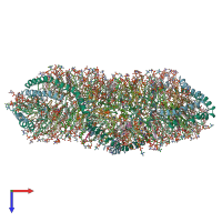 PDB entry 3k2s coloured by chain, top view.