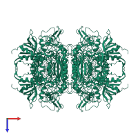 Pyranose 2-oxidase in PDB entry 3k4b, assembly 1, top view.