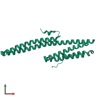 PDB entry 3k66 coloured by chain, front view.