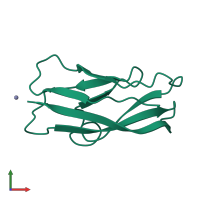 PDB entry 3k6d coloured by chain, front view.