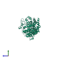 Alpha-amylase SusG in PDB entry 3k8m, assembly 1, side view.