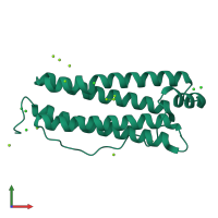 PDB entry 3ka3 coloured by chain, front view.