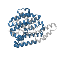 The deposited structure of PDB entry 3kb9 contains 1 copy of Pfam domain PF19086 (Terpene synthase family 2, C-terminal metal binding) in Epi-isozizaene synthase. Showing 1 copy in chain A.