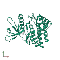 Tyrosine-protein kinase JAK2 in PDB entry 3kck, assembly 1, front view.