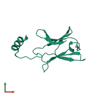 PDB entry 3kcw coloured by chain, front view.