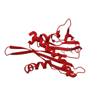 The deposited structure of PDB entry 3kdj contains 1 copy of CATH domain 3.30.530.20 (Alpha-D-Glucose-1,6-Bisphosphate; Chain A, domain 4) in Abscisic acid receptor PYL1. Showing 1 copy in chain A.