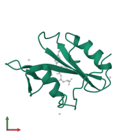 Growth factor receptor-bound protein 2 in PDB entry 3kfj, assembly 1, front view.