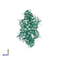 Glutamate receptor 2 in PDB entry 3kg2, assembly 1, side view.