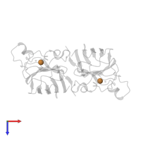 COPPER (II) ION in PDB entry 3kh4, assembly 1, top view.