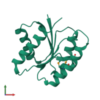 PDB entry 3kht coloured by chain, front view.