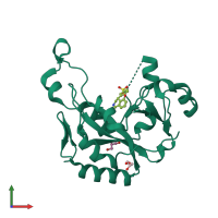 PDB entry 3ki4 coloured by chain, front view.