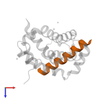Bcl-2-like protein 11 in PDB entry 3kj1, assembly 1, top view.