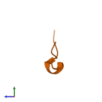 Monomeric assembly 7 of PDB entry 3kl8 coloured by chemically distinct molecules, side view.